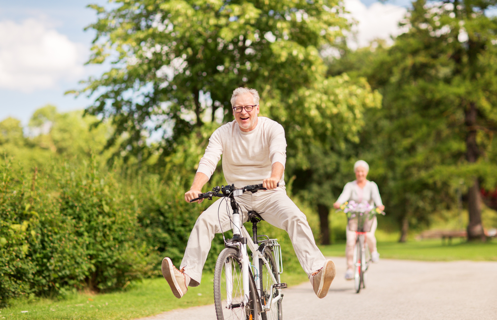 Old Man Cycling